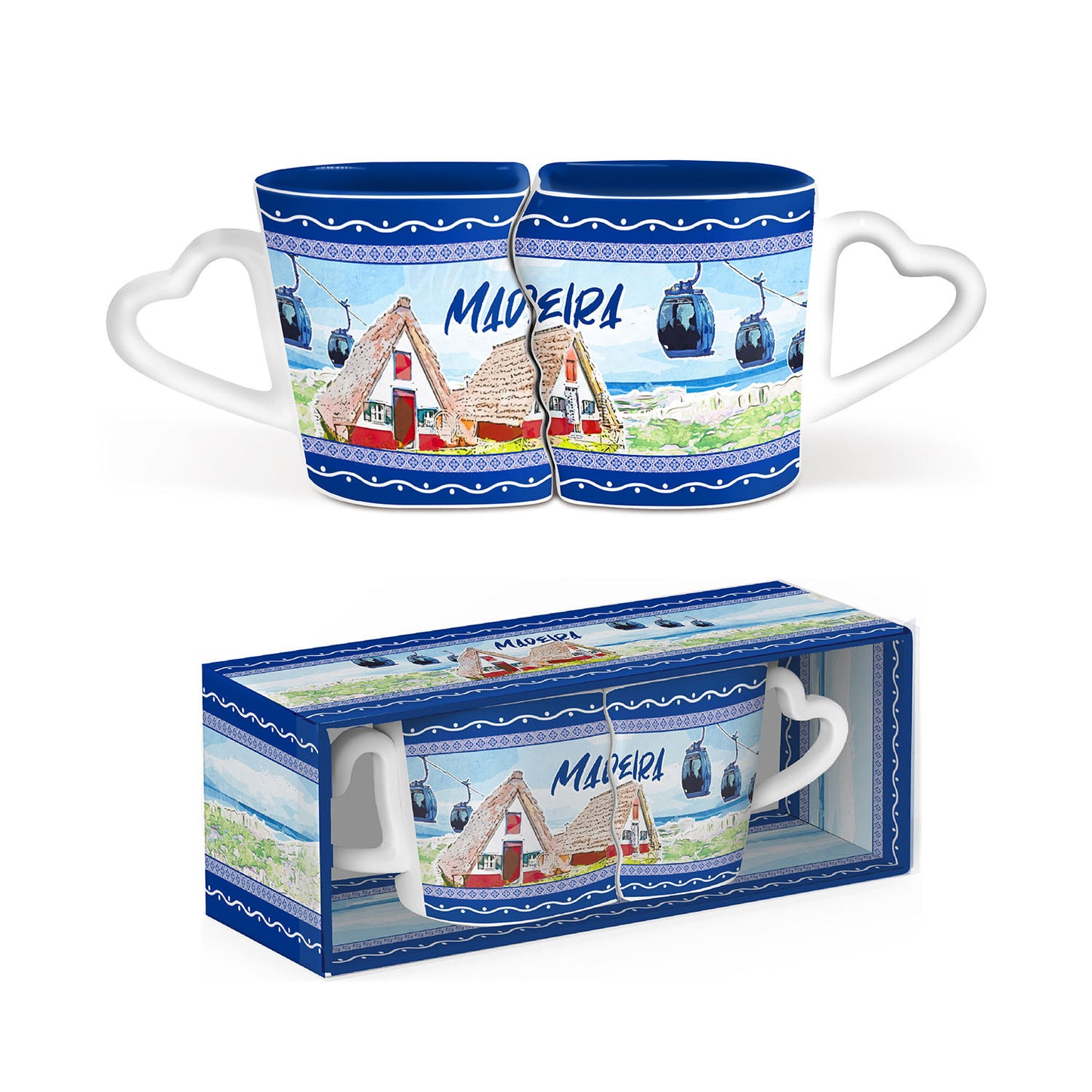 Caneca Duplo Cerâmica 26*9cm - Madeira - GY2008-19