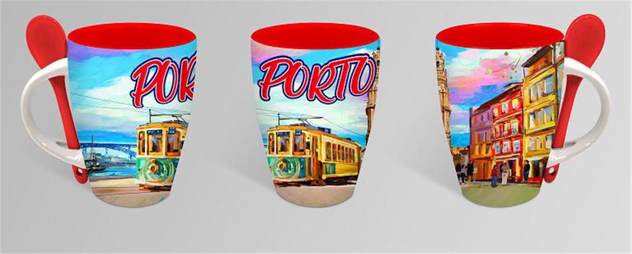 Caneca em Cerâmica 7cm - Porto - GY2002-8