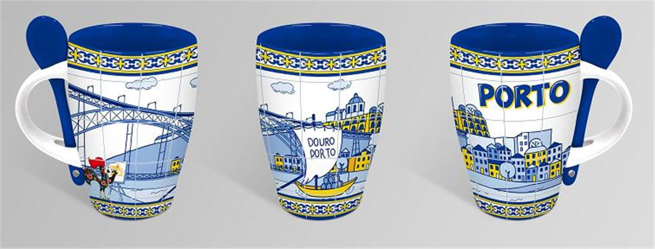 Caneca em Cerâmica 7cm - Porto - GY2002-9