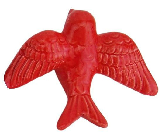 Andorinha Cerâmica 9.5cm - Portugal - DK110 - Vermelha