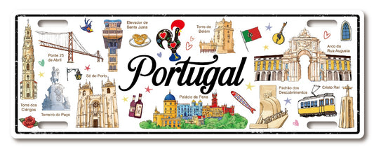 Chapa de Matricula 33cm - GY3001-107 - Portugal