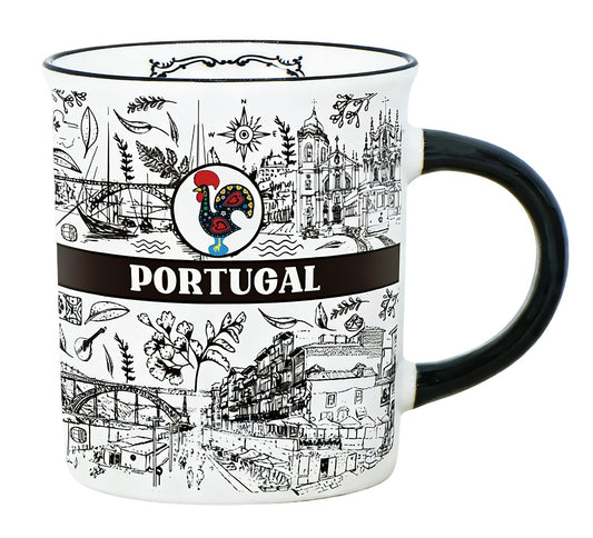 Caneca em Porcelana - 9.5cm - Portugal HR-004-10
