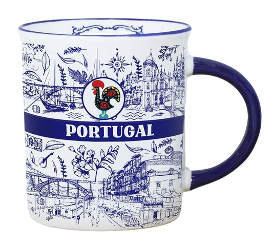 Caneca em Porcelana - 9.5cm - Portugal HR-004-8