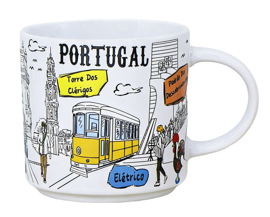 Caneca em Cerâmica - 9cm - Portugal HR-022-1