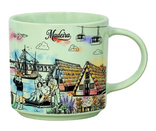 Caneca em Cerâmica - 9cm - Madeira HR-022-6
