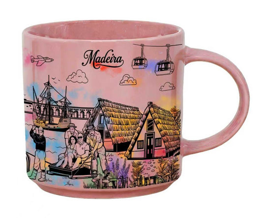 Caneca em Cerâmica - 9cm - Madeira HR-022-7