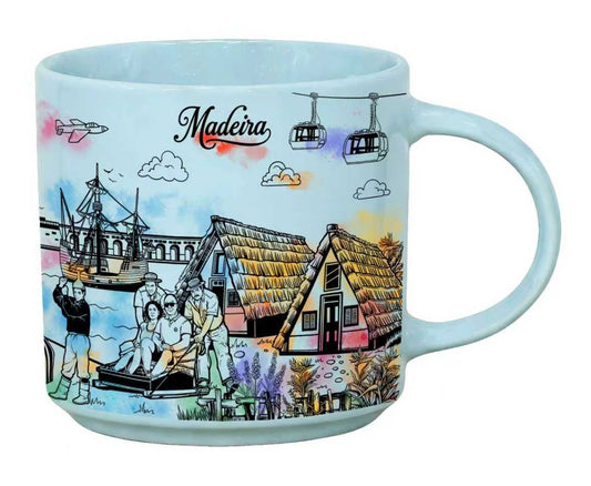 Caneca em Cerâmica - 9cm - Madeira HR-022-8