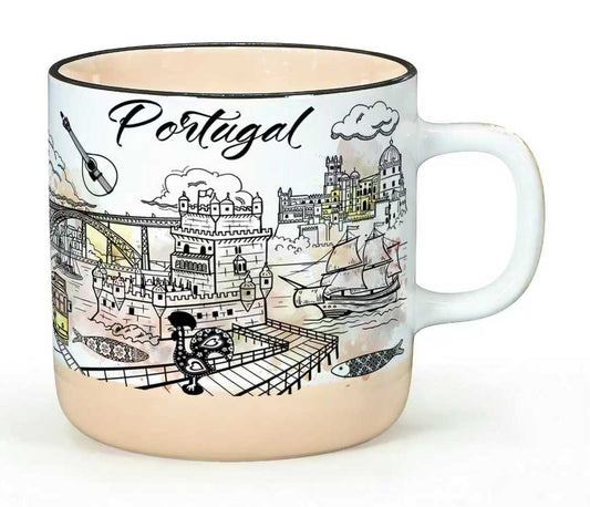 Caneca em Porcelana - 9cm - Portugal HR-024-1