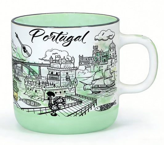 Caneca em Porcelana - 9cm - Portugal HR-024-2