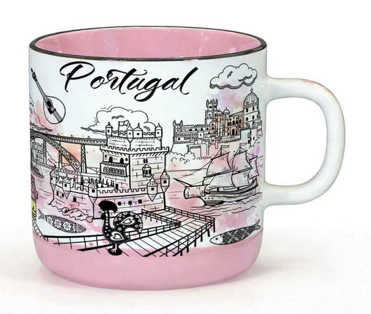 Caneca em Porcelana - 9cm - Portugal HR-024-3