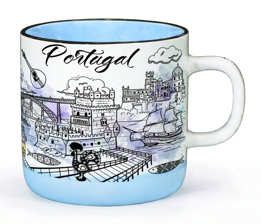 Caneca em Porcelana - 9cm - Portugal HR-024-4