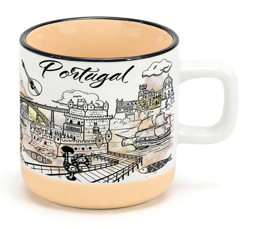Ceneca em Porcelana - 6,5cm - Portugal HR-025-1
