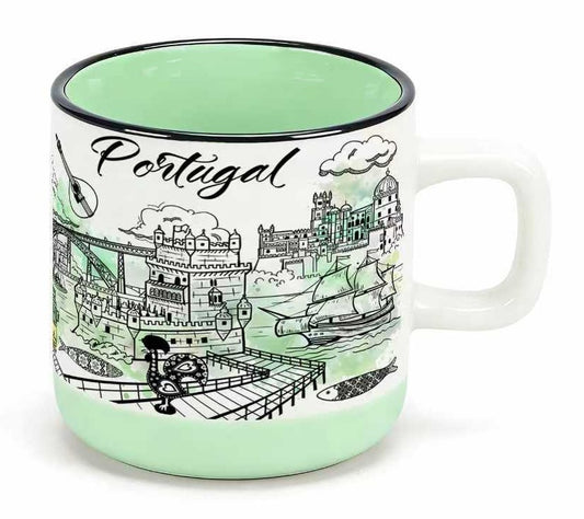 Caneca em Porcelana - 6,5cm - Portugal HR-025-2