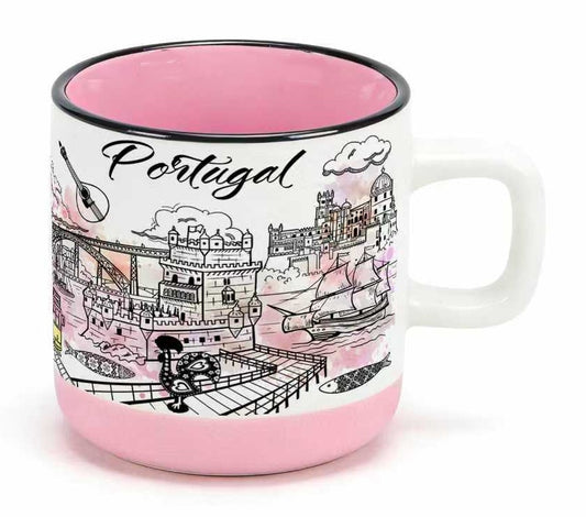Caneca em Porcelana - 6,5cm - Portugal HR-025-3