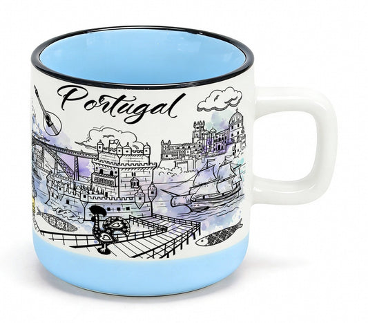 Caneca em Porcelana - 6,5cm - Portugal HR-025-4
