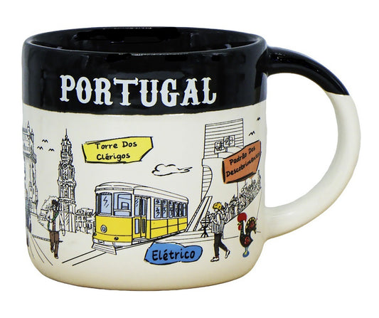 Caneca em Cerâmica - 9cm - Portugal HR-028-1