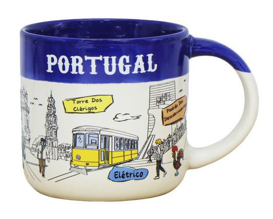 Caneca em Cerâmica - 9cm - Portugal HR-028-2