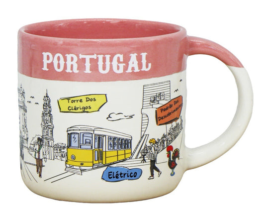 Caneca em Cerâmica - 9cm - Portugal HR-028-4