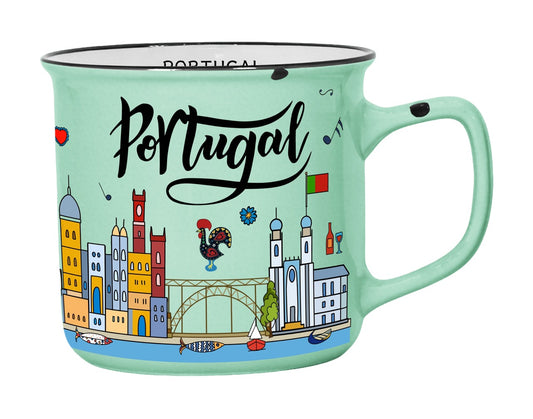Caneca em Porcelana - 10cm - Portugal HR-029-3