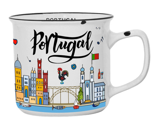 Caneca em Porcelana - 8cm - Portugal HR-030-1
