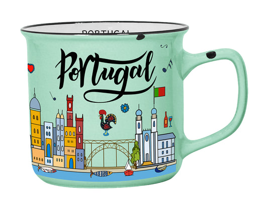 Caneca em Porcelana - 8cm - Portugal HR-030-3