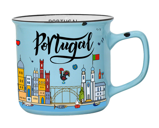 Caneca em Porcelana - 8cm - Portugal HR-030-4