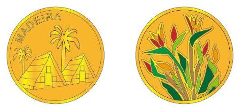 Moeda - 3,5cm - Madeira KJ-37118-10