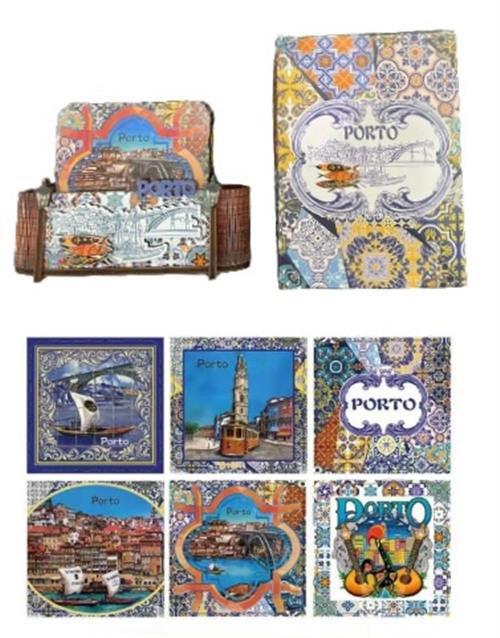 Base em Madeira 6 em 1 10.5*10.5cm - Porto - 10608