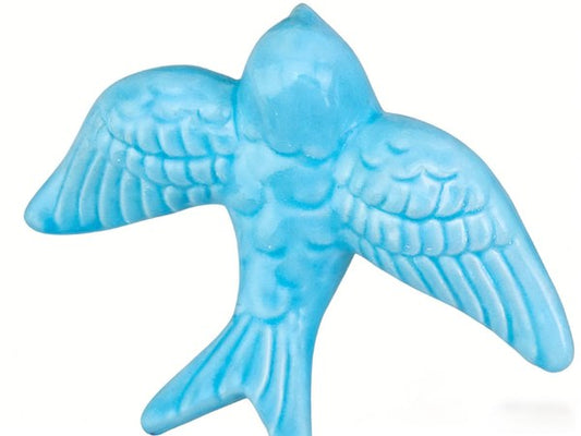 Andorinha Cerâmica 9.5cm - Portugal - DK110- Azul Bebé