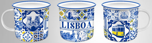Caneca de Cerâmica 10cm - Lisboa - GY2006-9