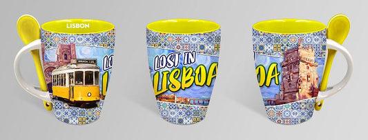 Caneca de Cerâmica 7cm - Lisboa - GY2002-21