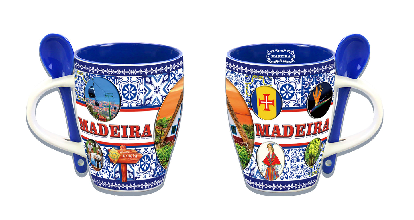 Caneca de Porcelana 11cm - Madeira - HR-002-3