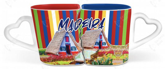 Caneca Duplo Cerâmica 26*9cm - Madeira - GY2008-18