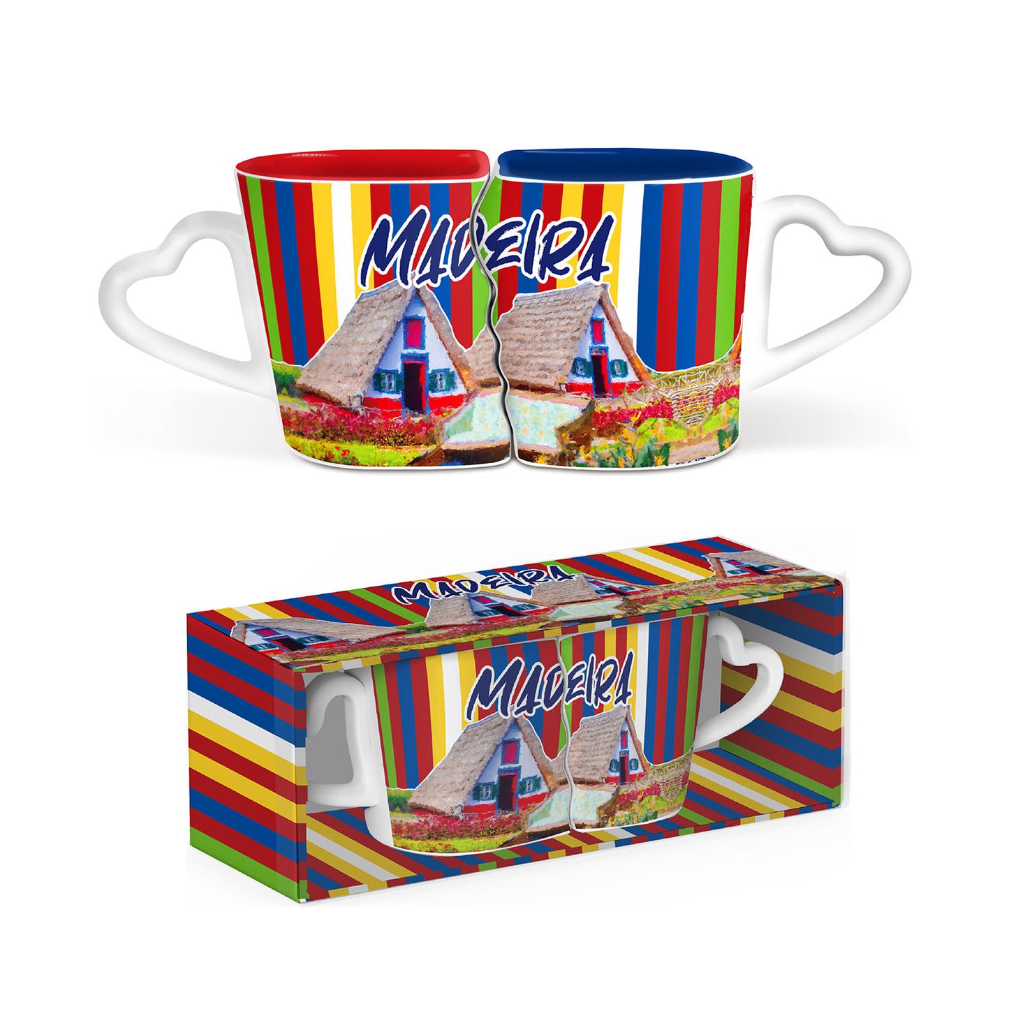 Caneca Duplo Cerâmica 26*9cm - Madeira - GY2008-18