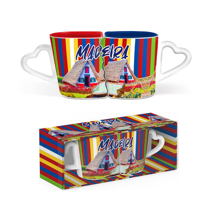 Caneca Duplo Cerâmica 26*9cm - Madeira - GY2008-18