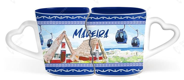 Caneca Duplo Cerâmica 26*9cm - Madeira - GY2008-19