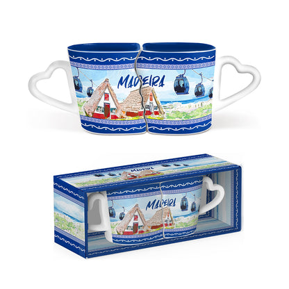 Caneca Duplo Cerâmica 26*9cm - Madeira - GY2008-19