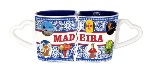 Caneca Duplo Cerâmica 26*9cm - Madeira - HR-012-3
