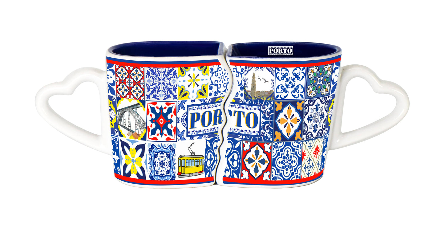 Caneca Duplo Cerâmica 26*9cm - Porto - HR-012-4