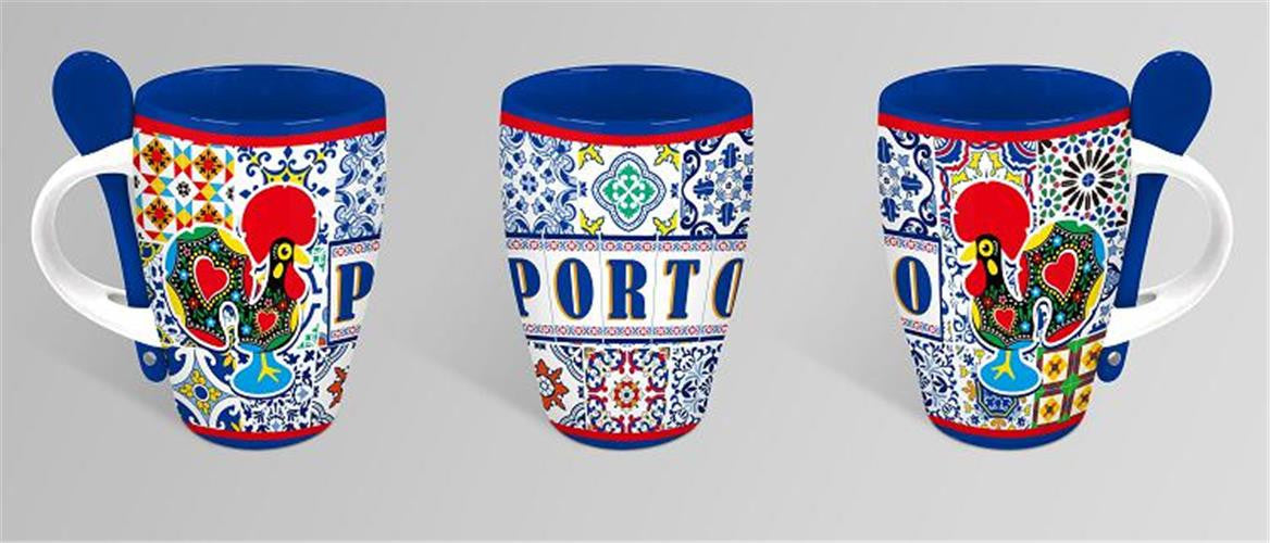 Caneca em Cerâmica 11cm - Porto - GY2001-10