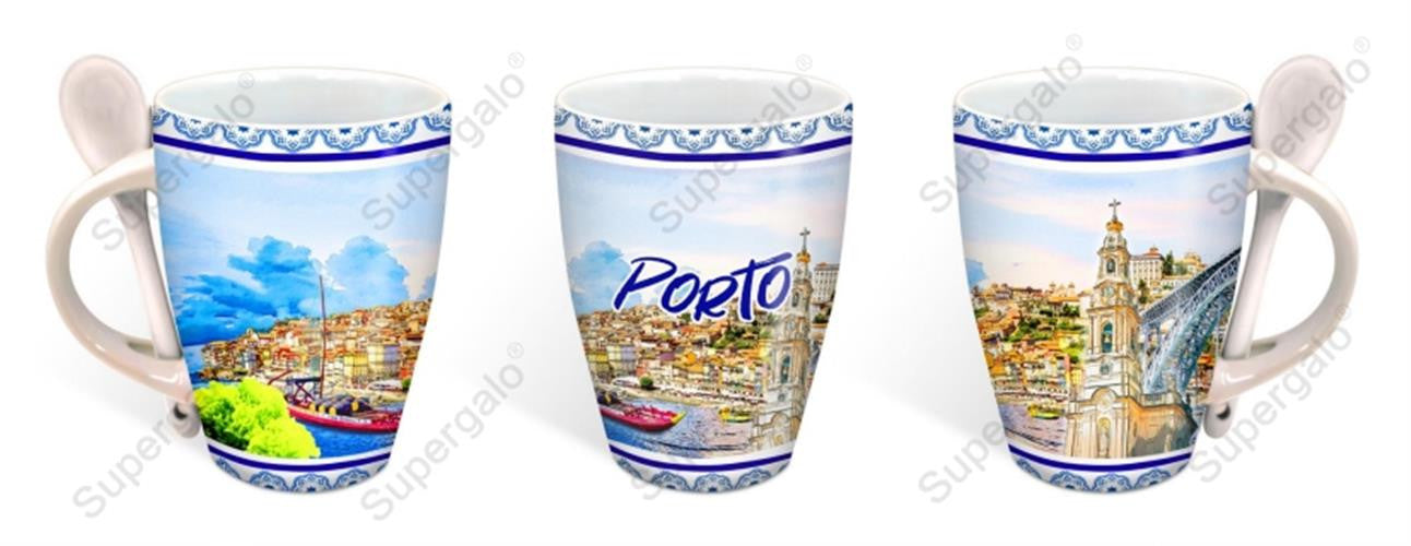 Caneca em Cerâmica 11cm - Porto - GY2001-29