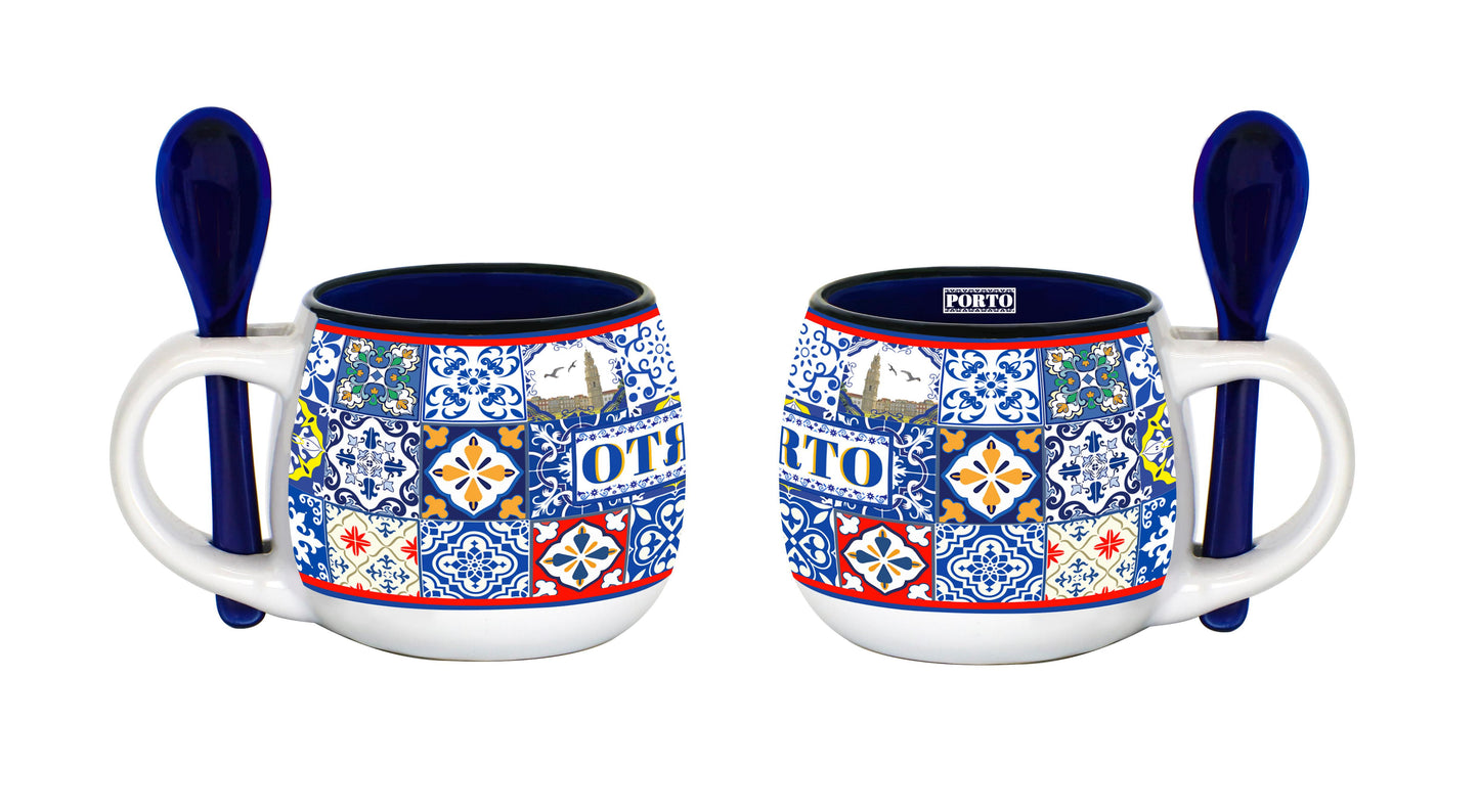 Caneca em Cerâmica 6cm - Porto - HR-015-4