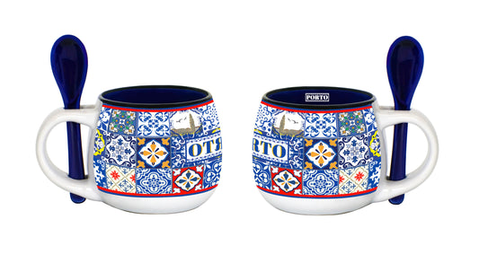 Caneca em Cerâmica 6cm - Porto - HR-015-4
