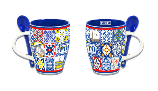 Caneca em Porcelana 11cm - Porto - HR-002-4
