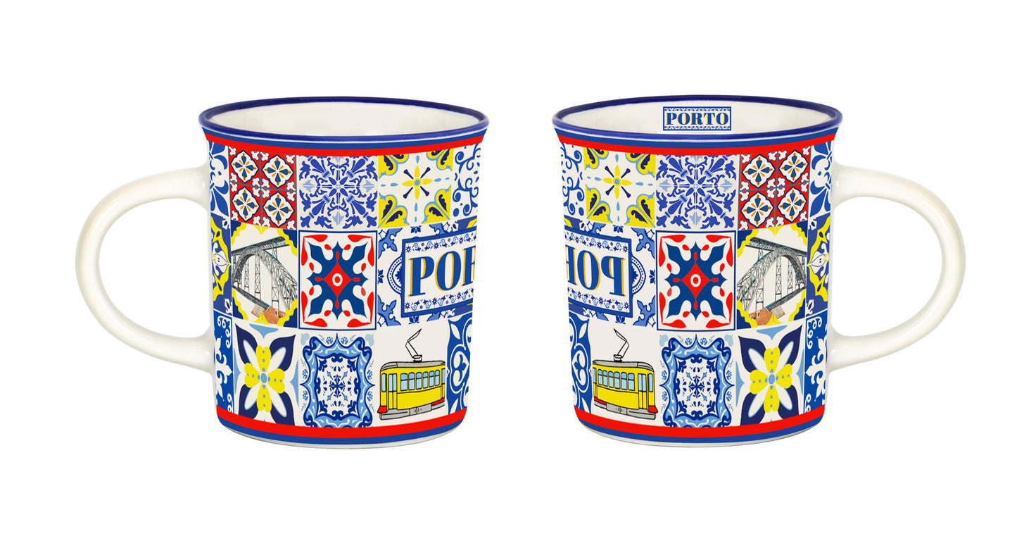 Caneca em Porcelana 9.5cm - Porto - HR-004-4