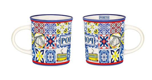 Caneca em Porcelana 9.5cm - Porto - HR-004-4