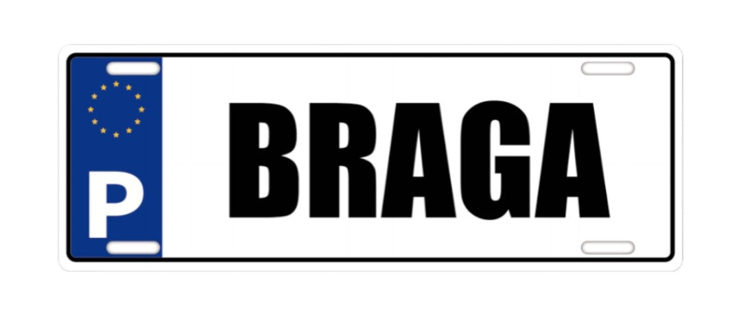 Chapa de Matricula 12*33cm - Braga - GY3001-68