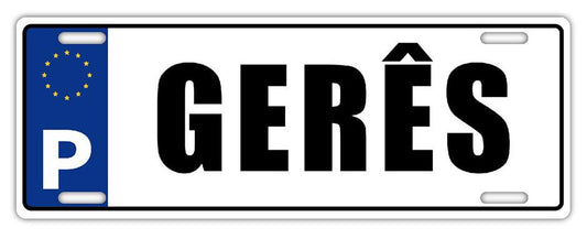 Chapa de Matricula 12x33cm - Gerês