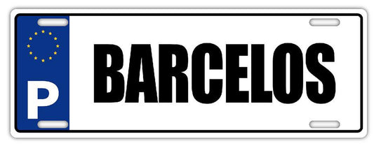 Chapa de Matricula 12x33cm - Barcelos