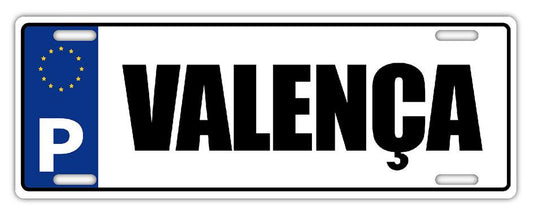 Chapa de Matricula 12x33cm - Valença
